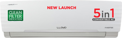 Lloyd 2025 Model 1.5 Ton 5 Star Split Inverter AC  - White(GLS18I5FWBEV, Copper Condenser)