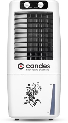 Candes 12 L Room/Personal Air Cooler(Black, White, Elegant High Speed Honey Comb Cooling Pad & Ice Chamber, Blower)