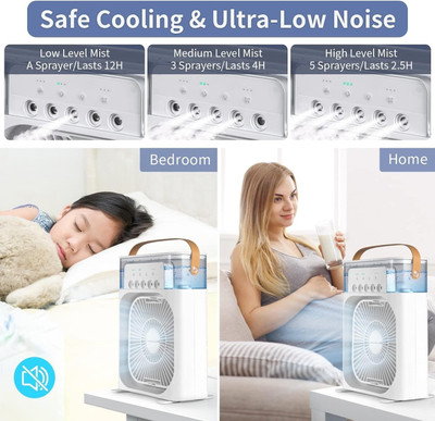 4uonly RRT-BRE-Portable Air FAN BIG Mist Fan With 5 Speed UGI19 RRT-BRE-Portable Air FAN BIG Mist Fan With 5 Speed UGI19 USB Fan(Multicolor)