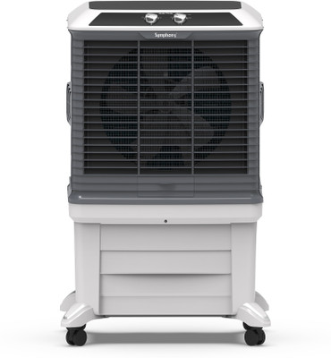Symphony 100 L Desert Air Cooler(Light Grey, Dark Grey, Arctic Circle 100 | 3-Side Honeycomb Pads | Auto Louver Movement | 190W)