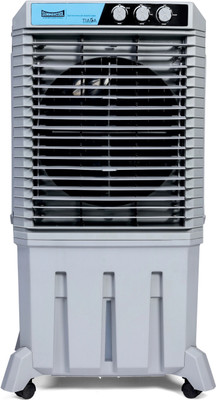 Summercool 75 L Desert Air Cooler(Grey, Tiara Air Cooler with Wheel 75Ltr | Automatic Water Inlet | Auto Swing)