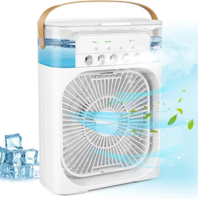 lit lavish 6 L Room/Personal Air Cooler(White, Mini Mist cooler Ice option 3 fan speed)