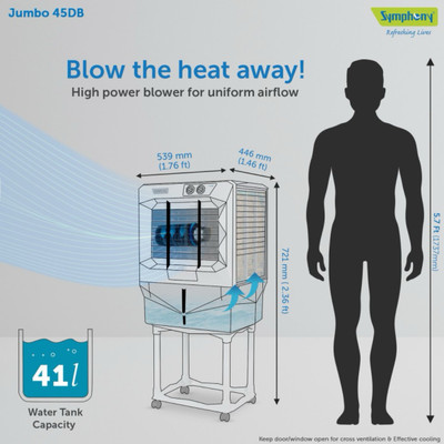 symphony ltd 41 L Desert Air Cooler(White, Grey, Jumbo 45db)