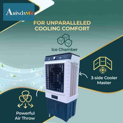 ARINDAMH 90 L Desert Air Cooler(glossy white BLUE, EV4)