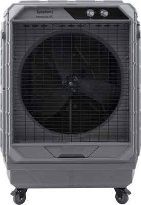 Symphony 100 L Desert Air Cooler(Grey, Movicool XE 100 | 3-Side Honeycomb Pads | 580W | 21m Air Throw)