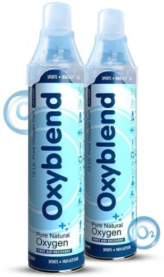 OXYBLEND Natural Oxygen Cylinder in Can 24 ltr with inbuilt mask 250+ sprays (Pack of 2) Portable Oxygen Can