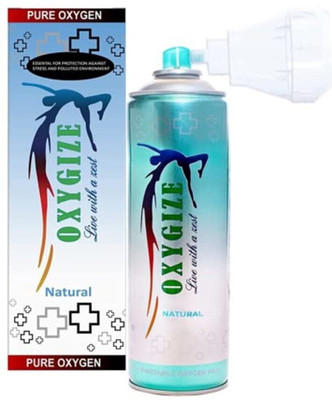 oxygize Portable Natural 10l Oxygen Cylinder With Mask (150 Breaths Approx)) Portable Oxygen Can