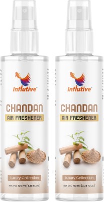 Influtive Air Freshener Original Chandan For Home,Car & Office Spray Spray(2 x 100 ml)