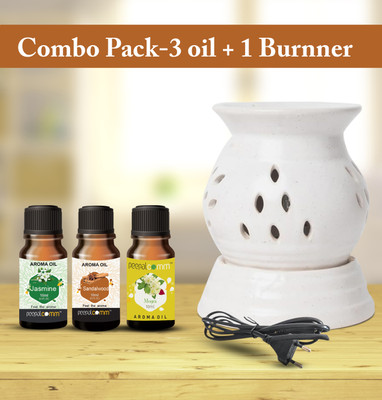 PeepalComm Premium Home Scented Gift - Ceramic Electric Diffuser With 3 10ml Each Floral Aroma Oil, Diffuser Set, Refill Premium Home Scented Gift - Electric Ceramic Diffuser With 3 High Scented Aroma Oil ( 10ml Each ) Perfect For Home Scented And Home Décor(30 ml) PeepalComm Premium Home Scented Gift - Ceramic Electric Diffuser With 3 10ml Each Floral Aroma Oil, Diffuser Set, Refill Premium Home Scented Gift - Electric Ceramic Diffuser With 3 High Scented Aroma Oil ( 10ml Each ) Perfect For Home Scented And Home Décor(30 ml)