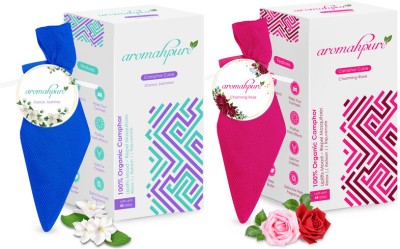 Aromahpure Camphor Cone/Cube (Jasmine+Rose)- room freshener,bathroom, Blocks(2 x 1 Units)