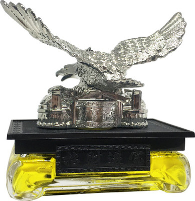 Gabbar Fresh Car Freshener Diffuser Silver Plastic Eagle Shaped Car Dashboard Refillable Perfume Yellow(50 ml)
