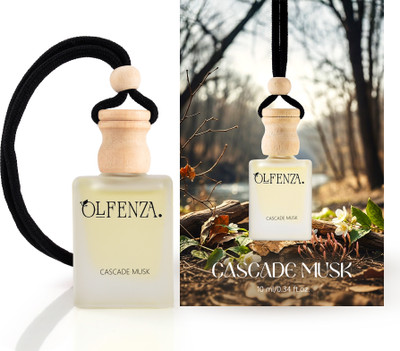 OLFENZA (cascade musk) Diffuser Car Freshener Hanging Perfumes Long Lasting Fragrance(10 ml)