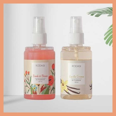 RODASI BOMB AND BLOOM VANILLA CREAME Car Freshener Spray FK_New_10011048-FBBVC100ML(2 x 100 ml)