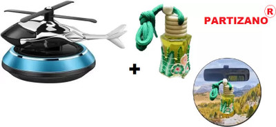 partizano COMBO OF SOLAR HALICOPTER CAR PERFUME WITH HANGING GLASS BOTTLE PERFUME Diffuser Set COMBO OF SOLAR HALICOPTER CAR PERFUME WITH HANGING GLASS BOTTLE(2 x 10 ml)