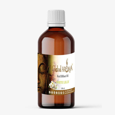 GLOBAL AROMA WHITELILY Aroma Oil, Diffuser Reed Diffuser Refill Oil of Whitelily Fragrance for Home Room Office & Washrooms(100 ml)