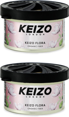 Keizo Flora Car Freshener Blocks Car Perfume Strong Fiber Air Freshener To Freshen 'up Your Car Flora(2 x 40 g)