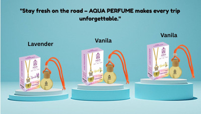 Aqua LAVANDER, VANILA Diffuser Active Fresh Car Freshener Diffuser(3 x 5 ml)