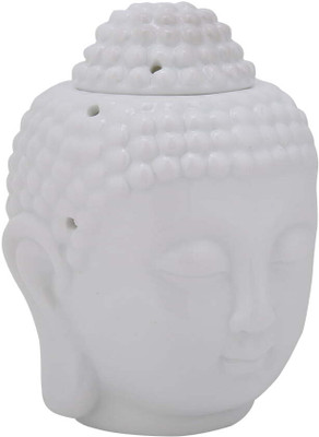 PeepalComm [Combo]I Premium Ceremic Buddha Aroma Oil Diffuser With 10 Pcs T-Light Candles,1 Aroma Oil, Diffuser Set [ Combo Pack ] Aroma Oil Buddha Diffuser With 1 Pack Of 10 Pcs T-Light Candles & 1 10 Ml High Scented Aroma Oil Set For All Air Freshner ( Best For Gift ) A(1 Units)