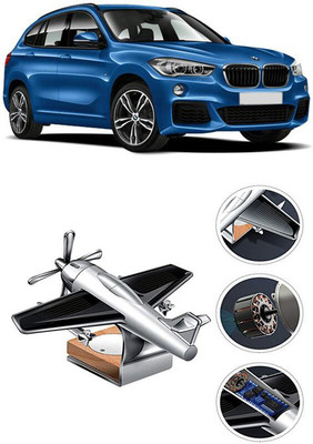 YUNEIK Car Solar Air Freshner Automatic Rotating Diffuser YK_SILVER-SINGLE-FAN-69(100 g)