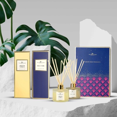 The Fragrance People A. French Vanilla Reed Diffuser, B. Blue Noir Reed Diffuser Diffuser Set(1000 ml)