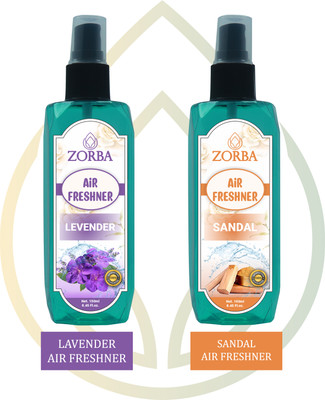 Zorba lavender, sandal Spray LAVENDER &SANDAL FRESHNER 150ML PACK OF 1(2 x 75 ml)