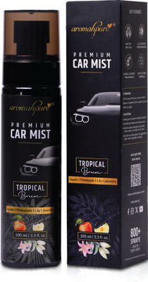 Aromahpure Premium Car Mist | Tropical Breeze - Apple, Pineapple, Lily, Jasmine Car Freshener Spray Car Mist Tropical Breeze air freshner spray(100 ml)