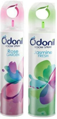 Odonil Rose, Jasmine Car Freshener Spray Rose and jasmine(2 x 150 ml)