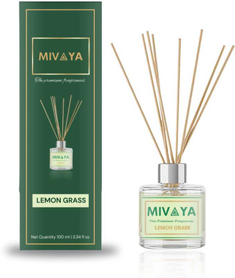 Mivaya Pleasant and Refreshing Diffuser Set Lemon Grass Reed Diffuser Air Freshener(100 ml)
