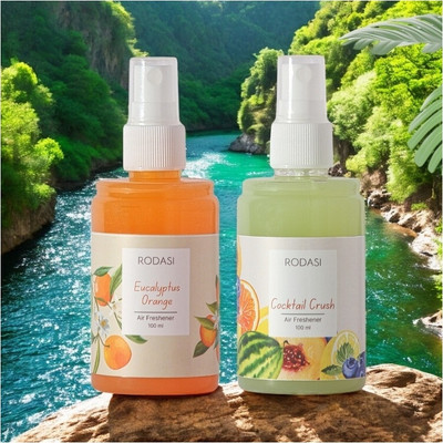 RODASI EUCALYPTUS ORANGE COCKTAIL CRUSH Car Freshener Spray RODASSSS_10-FEOCC100ML(2 x 100 ml)