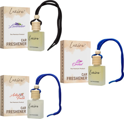 LUXIRE ACTIVE-FRESH,LAVENDER,ORCHID Car Freshener Diffuser ACTIVE-FRRESH & LAVENDER & ORCHID(3 x 3.33 ml)