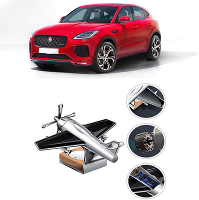YUNEIK Car Solar Air Freshner Automatic Rotating Diffuser YK_SILVER-SINGLE-FAN-215(100 g)