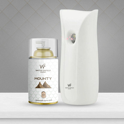 Wattle Castillo Automatic Room Air Freshener Kit (Air Dispenser + Mounty- 265ml) 3000+Sprays Automatic Spray WCL-265ml-Machine01-Mounty(265 ml)