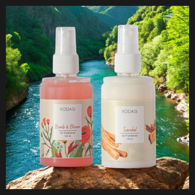 RODASI BOMB AND BLOOM SANDAL Car Freshener Spray RDS_4-FBBSD100ML(2 x 100 ml)