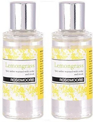ROSeMOORe Lemongrass Aroma Oil Pure Scented Oil Lemongrass 15ml Each - Can Be Used in Oil Burner and Electric Diffuser (Pack of 2)(2 x 1 Units)