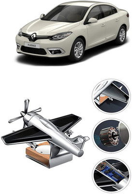 YUNEIK Car Solar Air Freshner Automatic Rotating Diffuser YK_SILVER-SINGLE-FAN-469(100 g)
