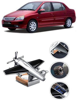 YUNEIK Car Solar Air Freshner Automatic Rotating Diffuser YK_SILVER-SINGLE-FAN-527(100 g)