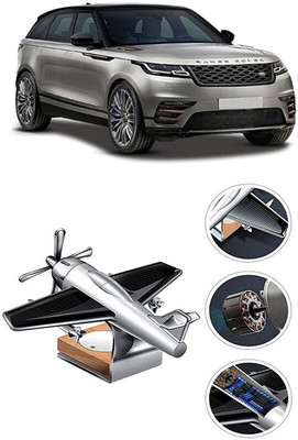 YUNEIK Car Solar Air Freshner Automatic Rotating Diffuser YK_SILVER-SINGLE-FAN-253(100 g)