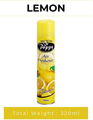 AEROCARE POPPY Lemon Air Freshener | Room Fragrant Spray | A Wave of Freshness Spray Lemon Air Freshener | Room Spray | A Wave of Freshness(320 ml)