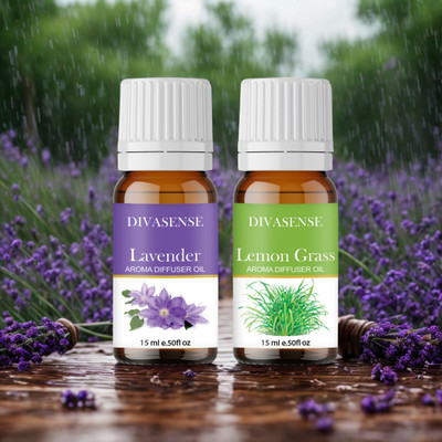 Divasense Room Fragrance Oil Diffuser Essential Oil, Lavender, Lemongrass Diffuser, Potpourri, Refill, Aroma Oil Aroma oil Burner(30 ml)