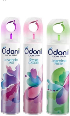 Odonil rose, jasmine, lavender, Sandal Blocks Any Three Room Spray (150 ml × 3)(2 x 225 ml)