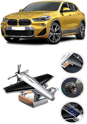 YUNEIK Car Solar Air Freshner Automatic Rotating Diffuser YK_SILVER-SINGLE-FAN-70(100 g)