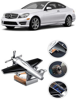 YUNEIK Car Solar Air Freshner Automatic Rotating Diffuser YK_SILVER-SINGLE-FAN-373(100 g)