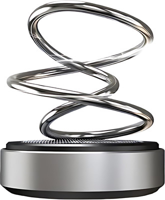 Budwill ® Auto 360° Dual Ring Rotating Solar Car Aroma Dashboard Essential Oil (Silver) Car Freshener Diffuser 360° Solar Rotation Dual Ring(1 Units)