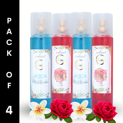 CABRESE Rose, aqua Spray ODDY ROOM AIR FRESHENER(4 x 250 ml)