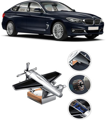 YUNEIK Car Solar Air Freshner Automatic Rotating Diffuser YK_SILVER-SINGLE-FAN-39(100 g)