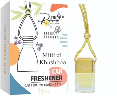 The Rupawat perfumery house Mitti Di Khushboo, Premium Hanging Pod Car Freshener Diffuser Premium Car freshener Hanging Pod 10 ML Mitti Di Khushboo Car Air Freshener long lasting glass bottle(10 ml)