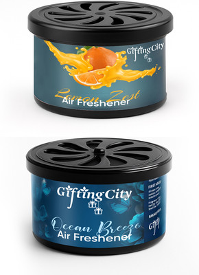 Enew Ocean Breeze & Lemon Zest Diffuser Set Refresh Drive Car Gel Air Freshener - Lemon Zest & Ocean Breeze - 2 Pack(2 x 60 ml)