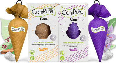 CamPure Cone Air Freshener - Sandalwood & Lavender - Pack of 2 Potpourri Cone Air Freshener - Sandalwood & Lavender - Pack of 2(2 x 1 Units)