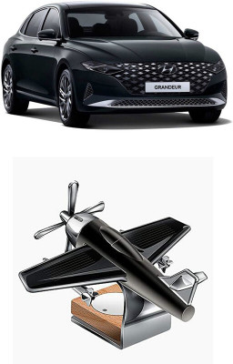 YUNEIK Car Solar Air Freshner Automatic Rotating Diffuser YK-BLACK-SINGLE-FAN-184(100 g)
