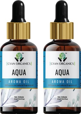 Gyan Organics Aqua Aroma Aroma Oil, Diffuser, Spray(2 x 15 ml)